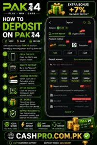 PAK14 game deposit guide with JazzCash and Easypaisa steps