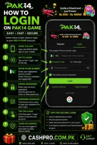 PAK14 game login guide with step account access process